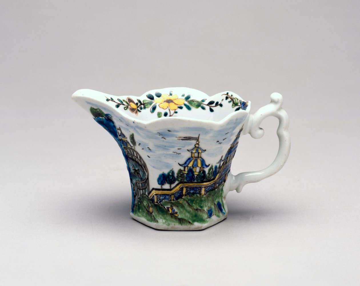 奶油船，伍斯特瓷器，c.1755-58（瓷器） 作者 英语学校