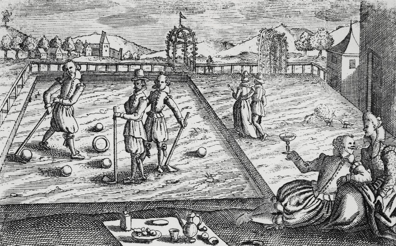槌球，c.1650 作者 英语学校