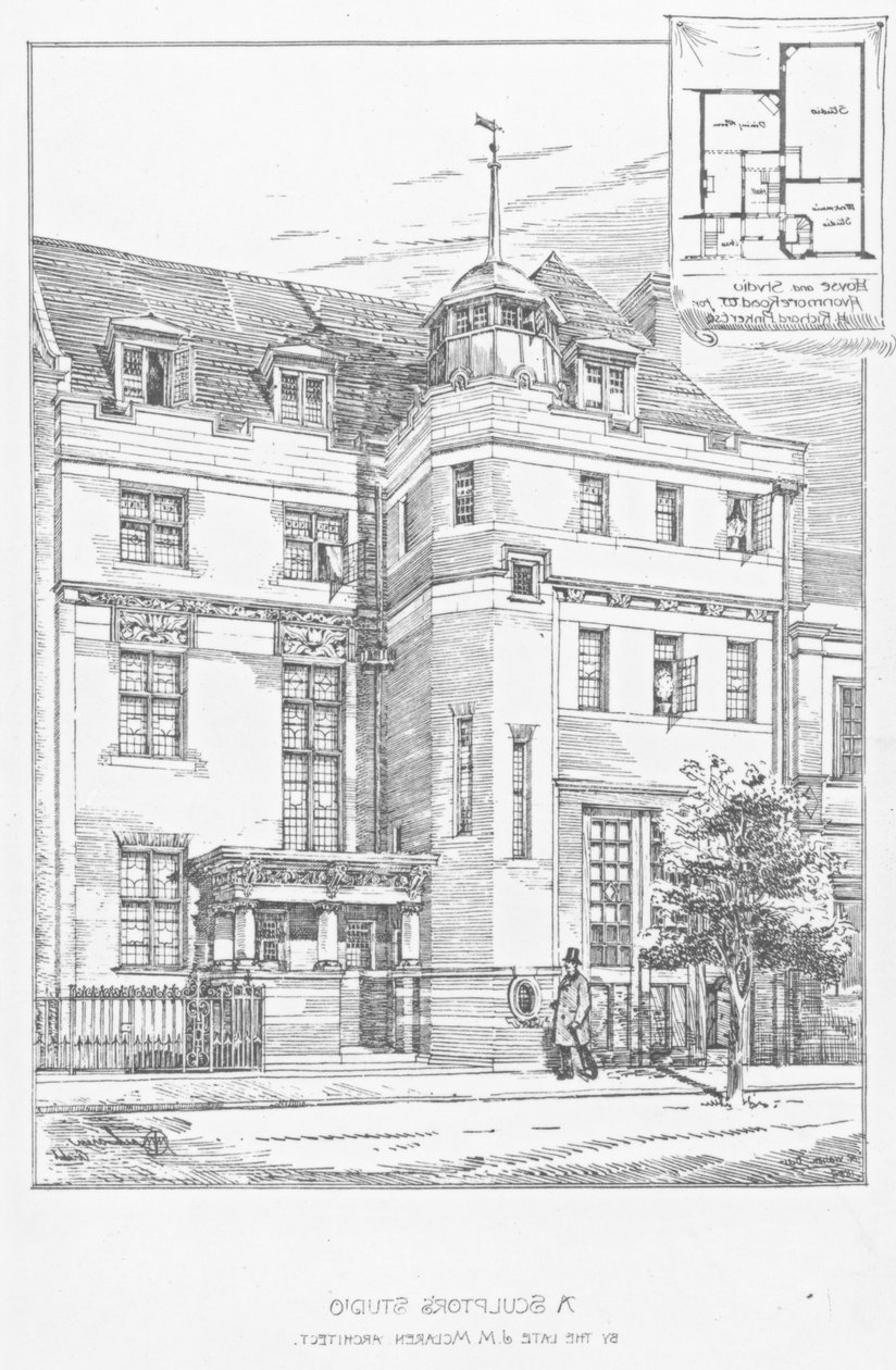 设计为雕塑家的工作室，1889年 作者 英语学校