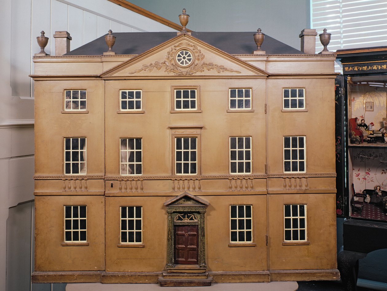 娃娃屋，新古典主义亚当风格，1810年（混合媒体） 作者 英语学校