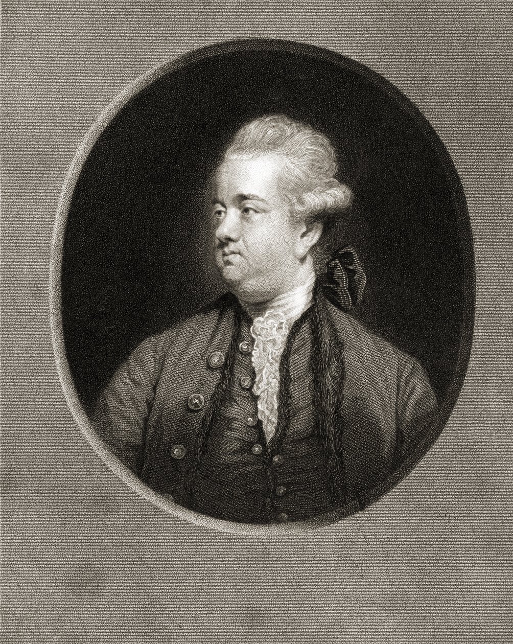Edward Gibbon（1737-94）来自&39;肖像画廊&39;，于1833年出版 作者 英语学校
