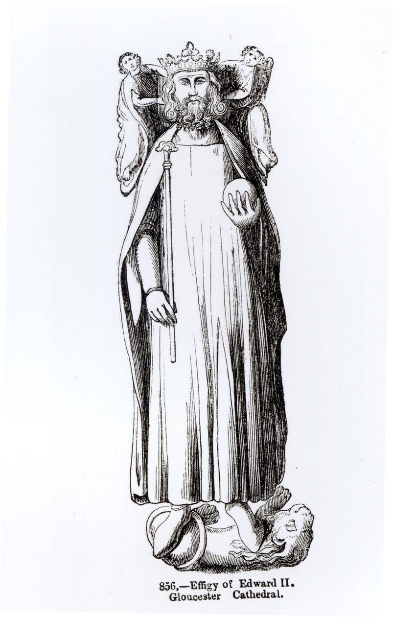 来自格洛斯特大教堂的爱德华二世（1284-1327）的肖像画 作者 英语学校