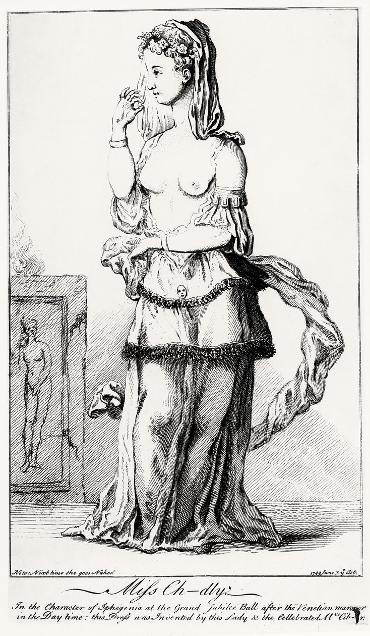 Elizabeth Chudleigh（1720-88）穿着Iphigenia的角色 作者 英语学校