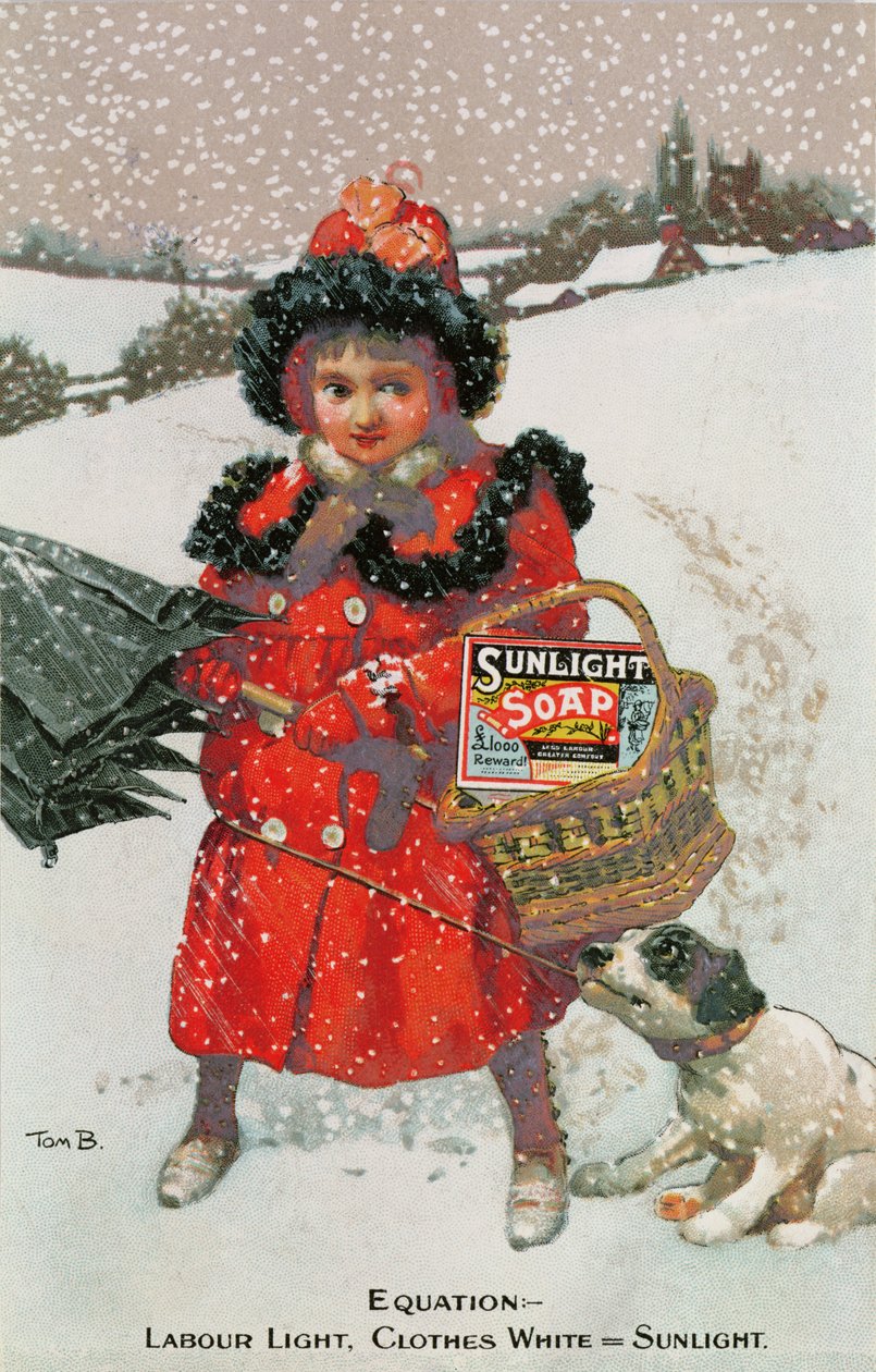 &39;Equation  -  Labor Light，Clothes White = Sunlight&39;，Sunlight Soap的广告 作者 英语学校
