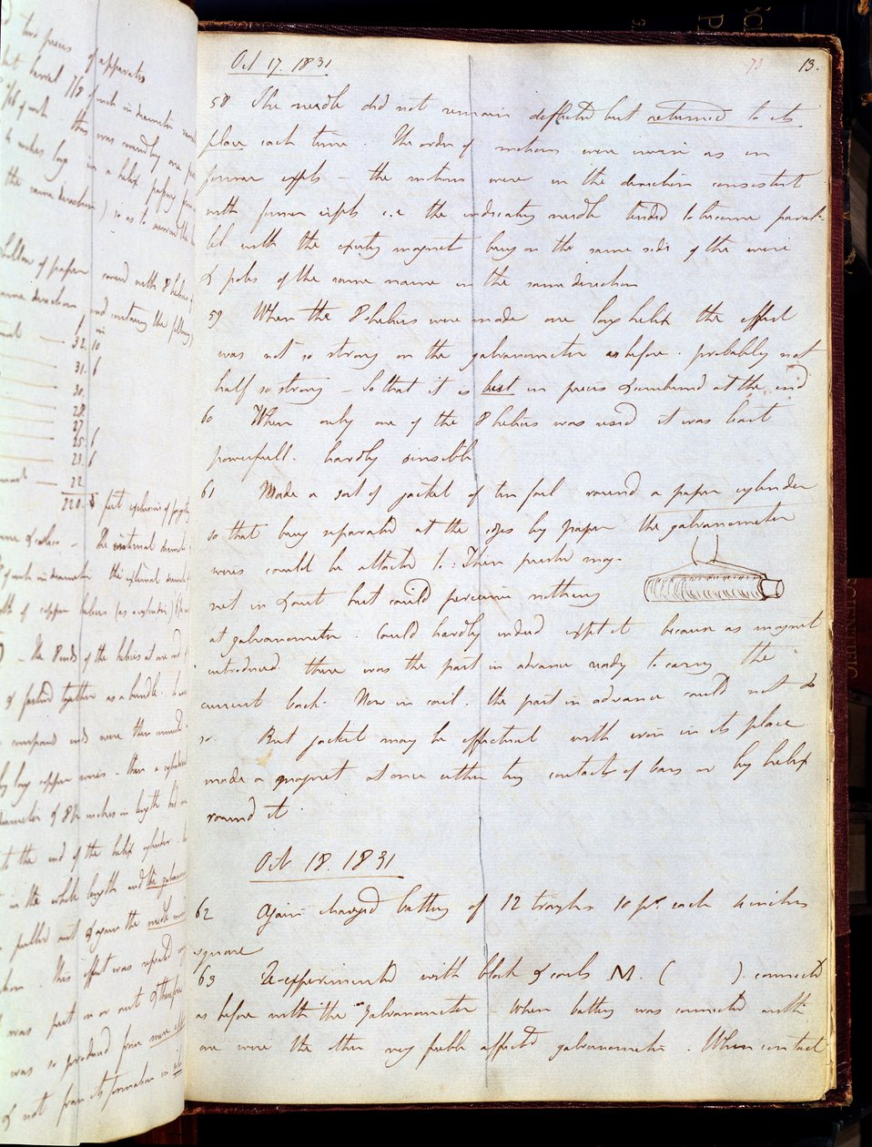 摘自Michael Faraday的日记，1831年10月（笔墨在纸上） 作者 英语学校