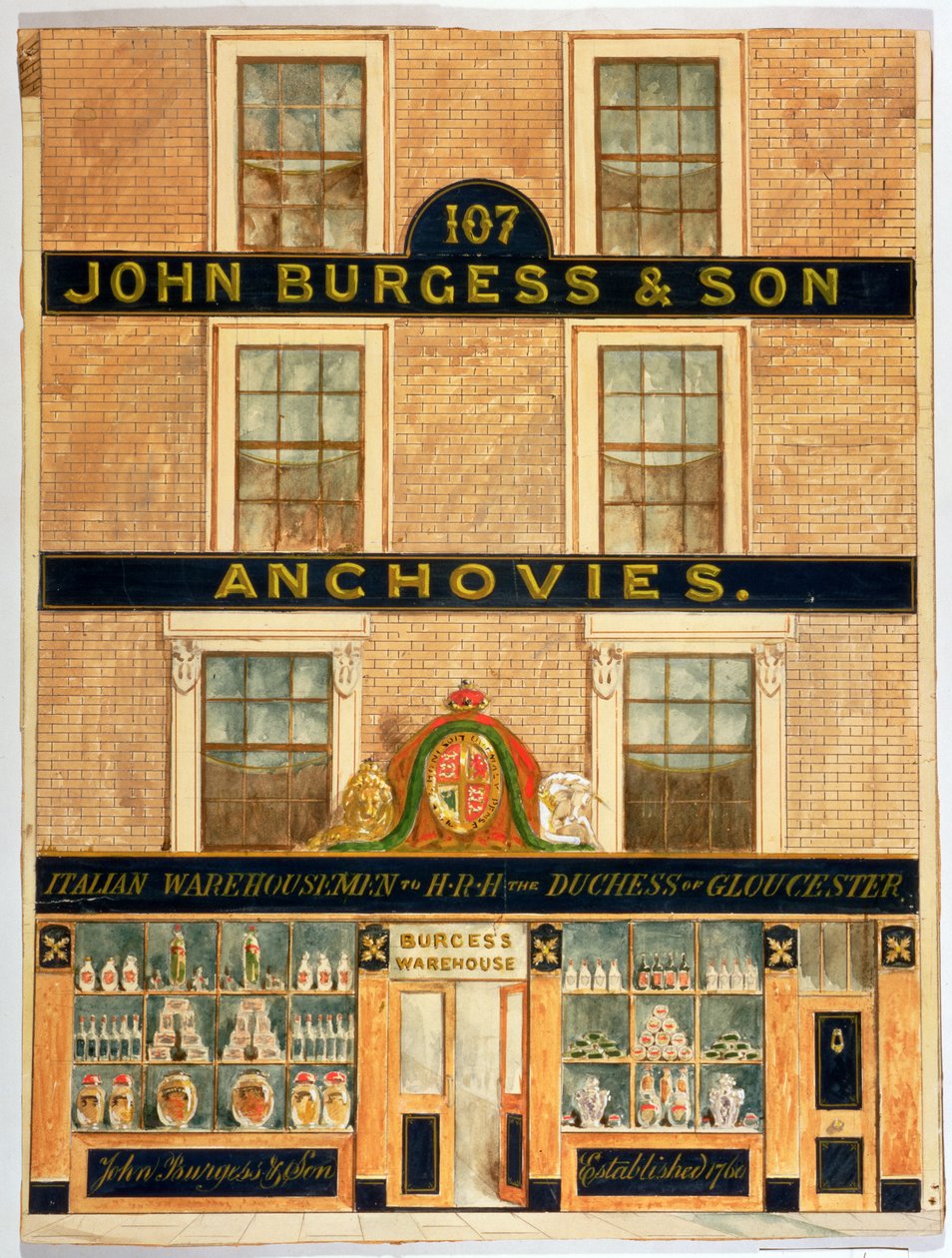 John Burgess＆Son的门面，仓库工人到格洛斯特公爵夫人（纸上的wc） 作者 英语学校