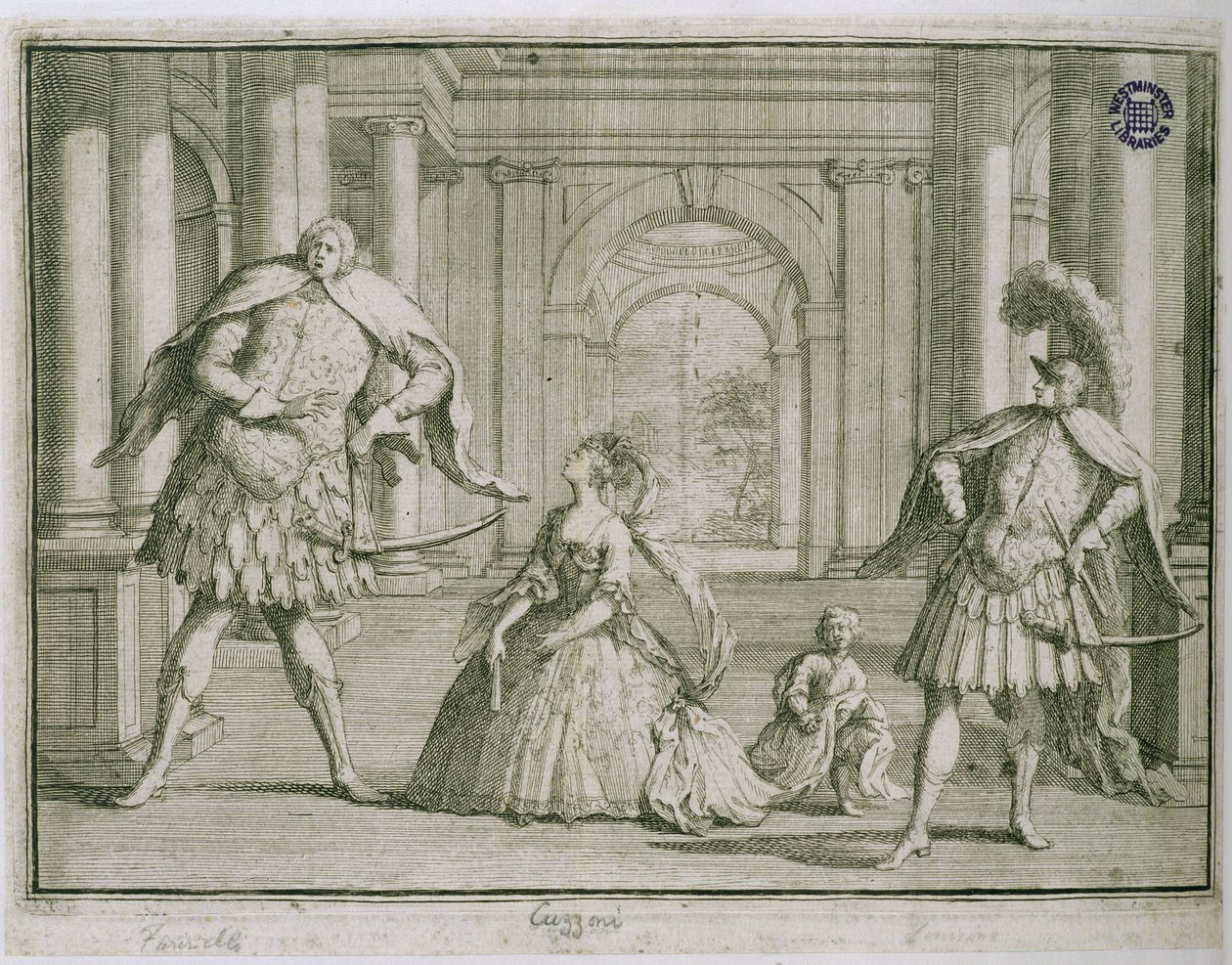Farinelli，Cuzzoni和Senesino in Handels Flavio，c.1728 作者 英语学校
