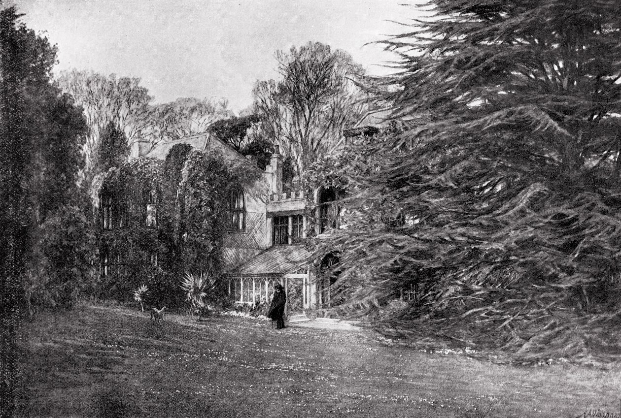 淡水湾的Farringford，Alfred Lord Tennyson的家（1809-92） 作者 英语学校