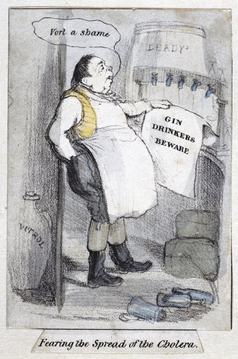 害怕霍乱蔓延，1840-50 作者 英语学校