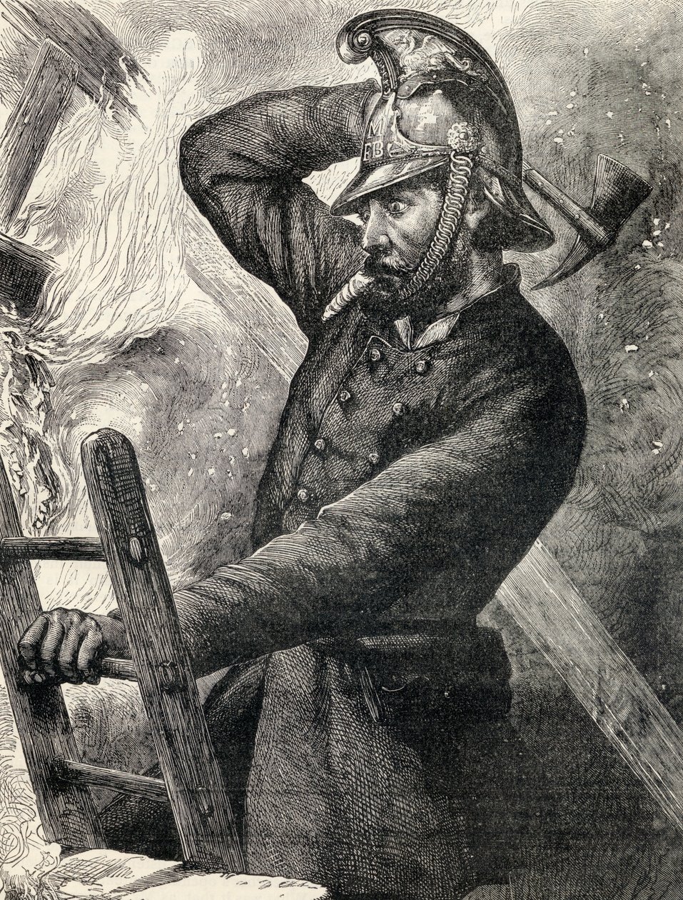 消防员，1885年儿童特别服务团出版的“我们自己的杂志”插图 作者 英语学校