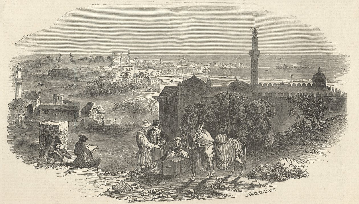 亚特兰大外国玉米港口，来自“伦敦新闻画报”，1846年12月19日 作者 英语学校