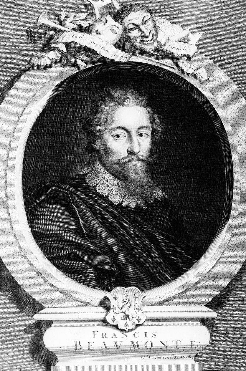 Francis Beaumont，由George Vertue雕刻，1729年 作者 英语学校