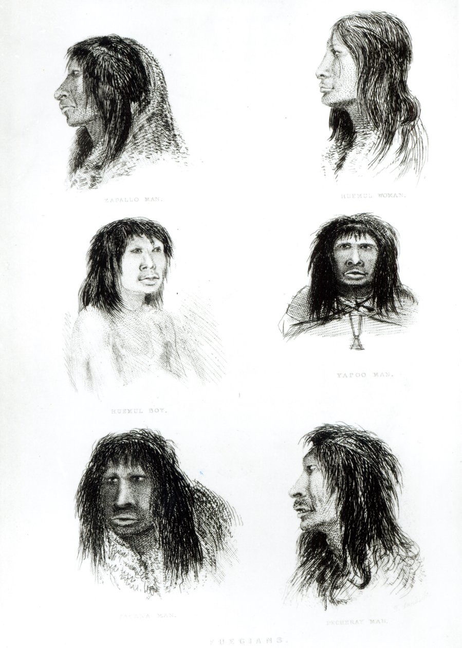 Fuegians，1838 作者 英语学校