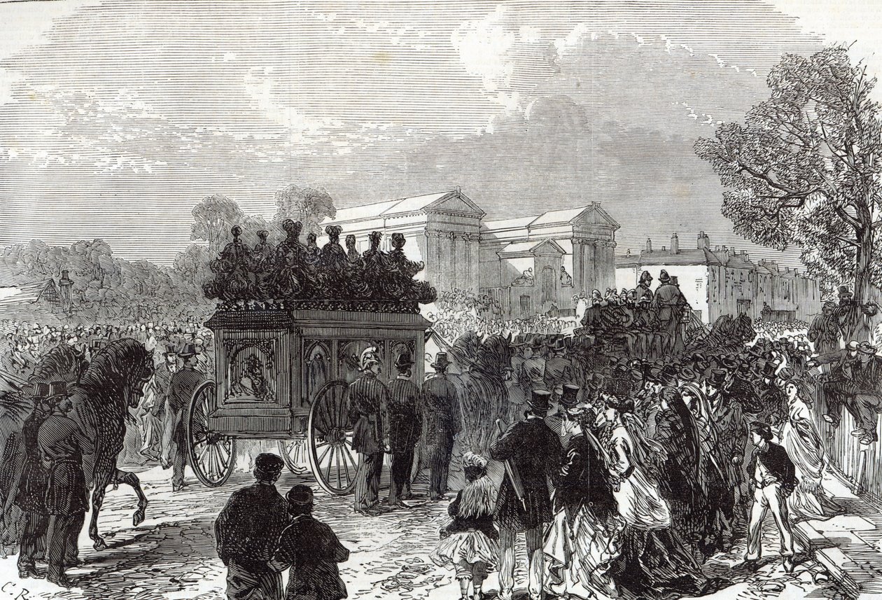1867年9月28日，“伦敦新闻画报”在曼彻斯特被Fenians杀害的警官布雷特警长的葬礼 作者 英语学校