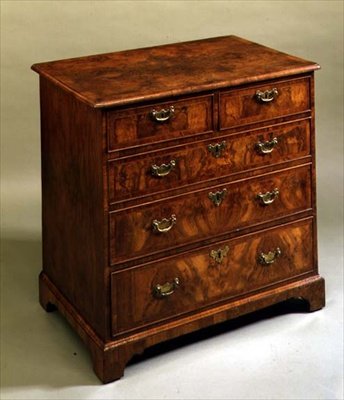 George I带支架脚的抽屉柜，c.1720（胡桃木） 作者 英语学校