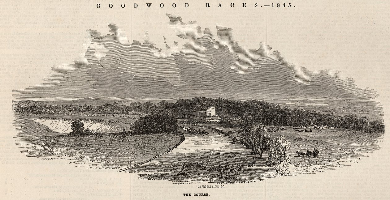 Goodwood Races：The Course，来自&39;The Illustrated London News&39;，1845年8月2日 作者 英语学校
