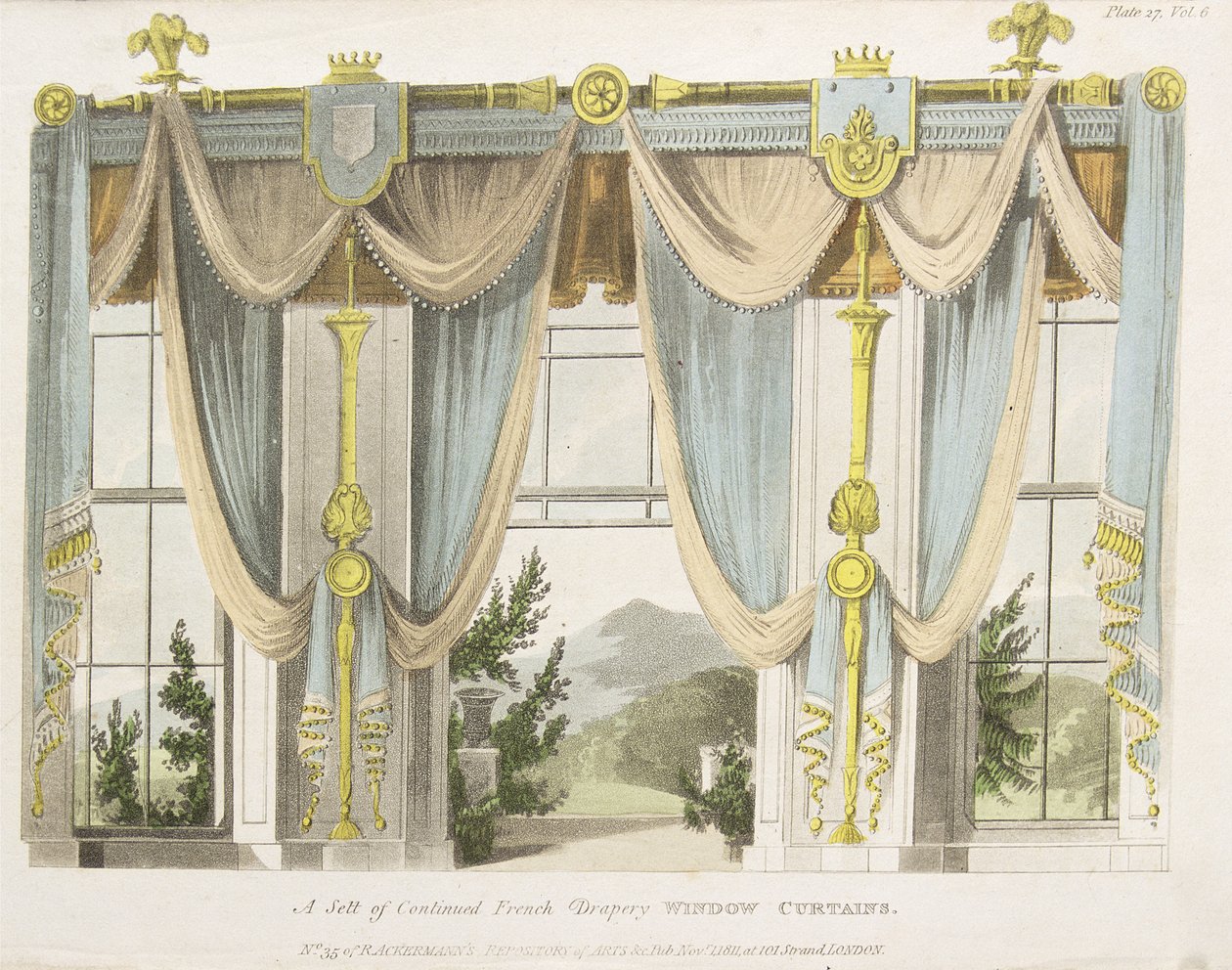 哥特式窗户，来自Ackermanns Repository of Arts的第157页，于1826年出版 作者 英语学校