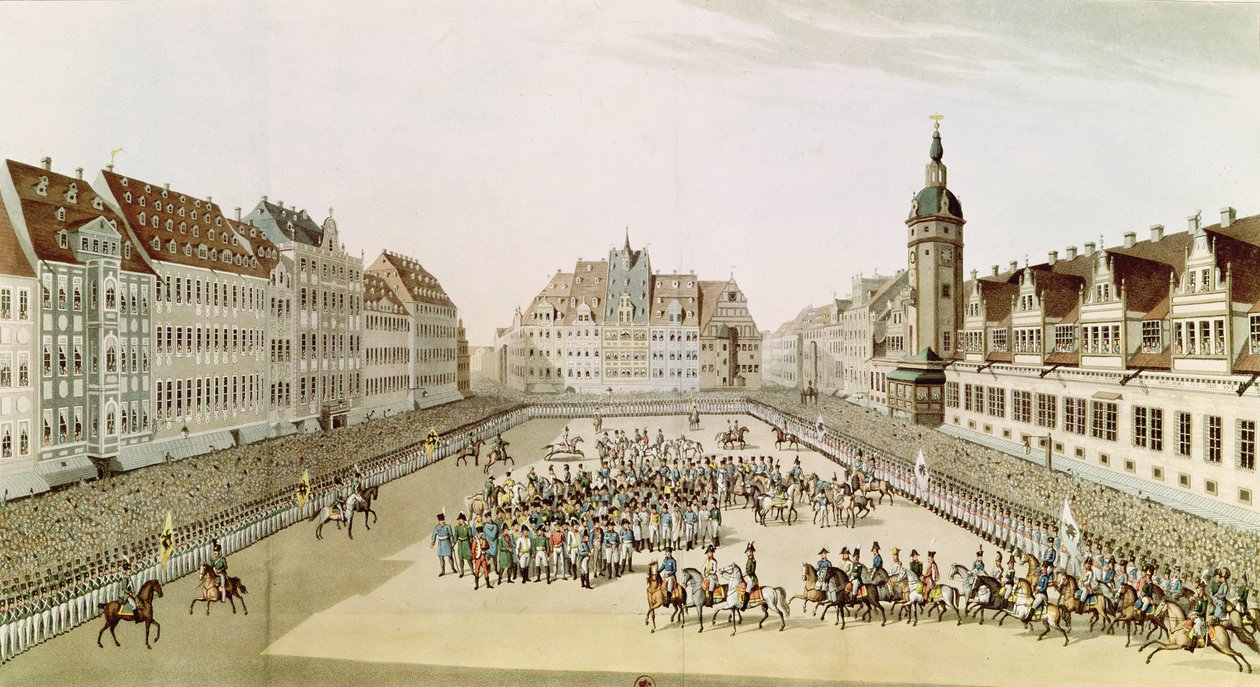 1813年10月19日，1815年，盟军主权进入Leipsic 作者 英语学校