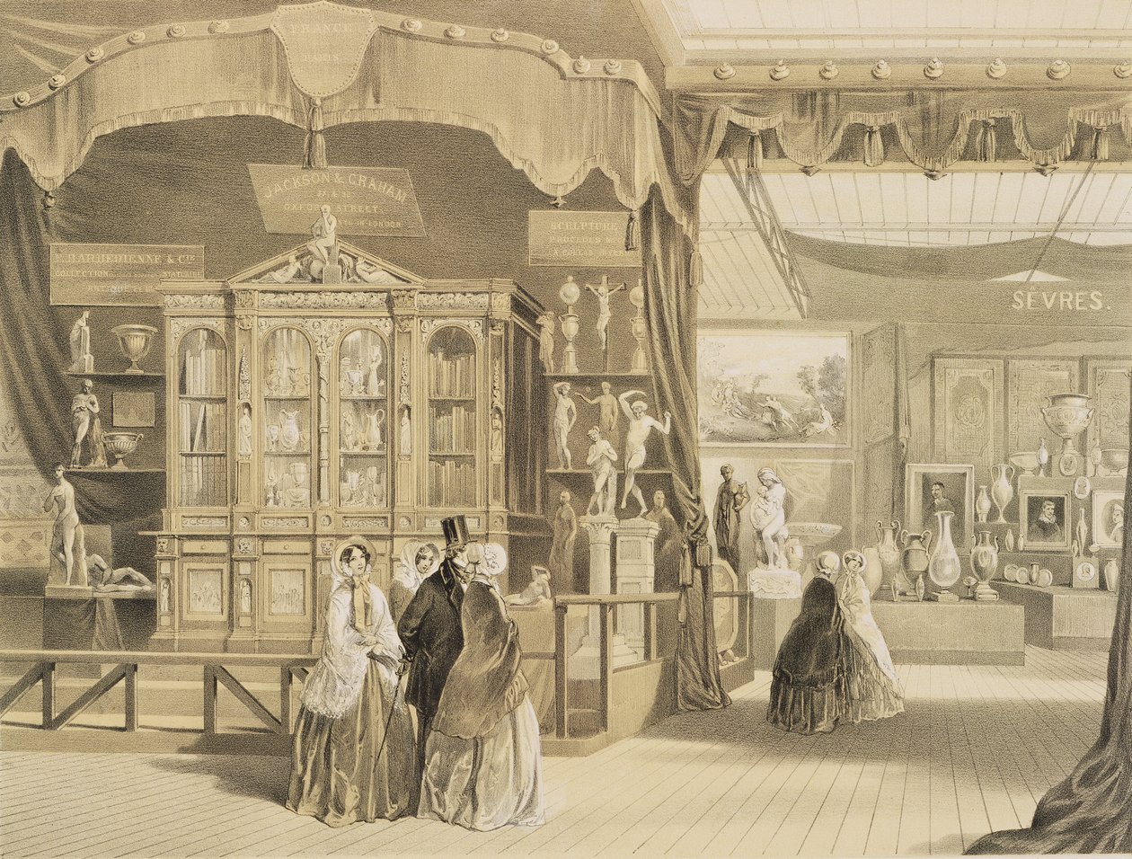 伟大的展览，1851年，法国（Sevres法院），来自Dickinsons综合图片 作者 英语学校