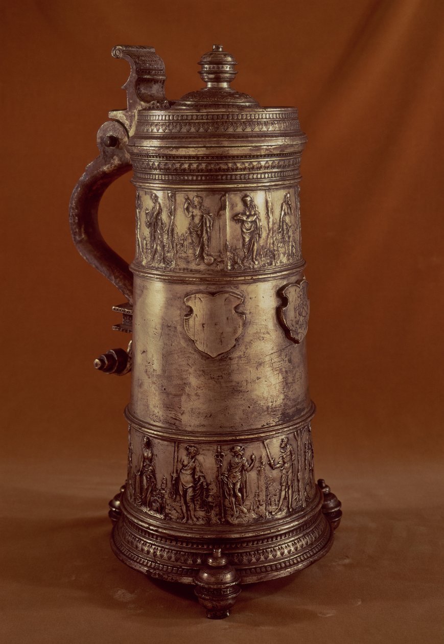 公会大啤酒杯，镀银锡，1564 作者 英语学校