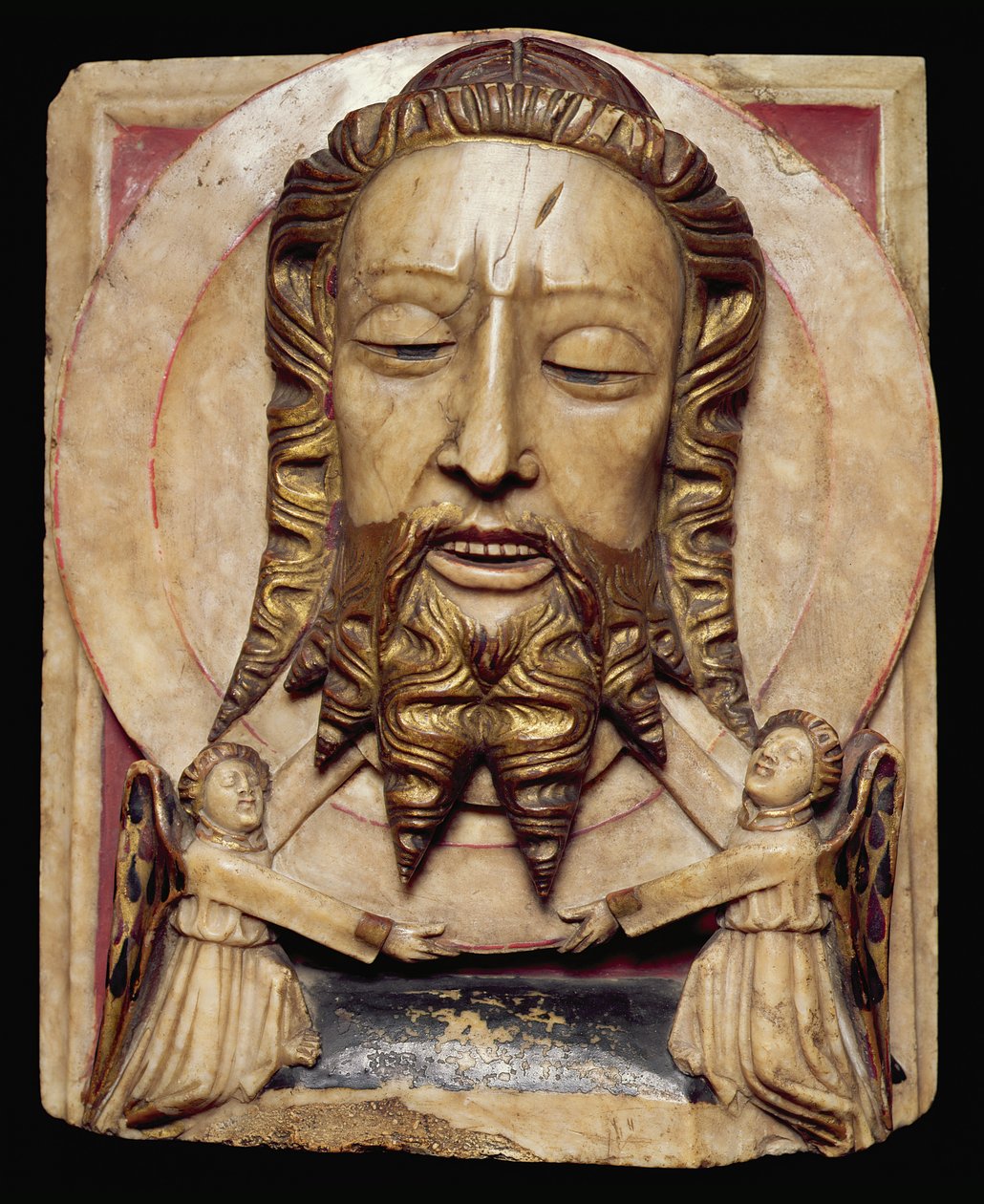 诺丁汉的一个盘子上的施洗约翰的头，c.1450-1500（雪花石膏） 作者 英语学校