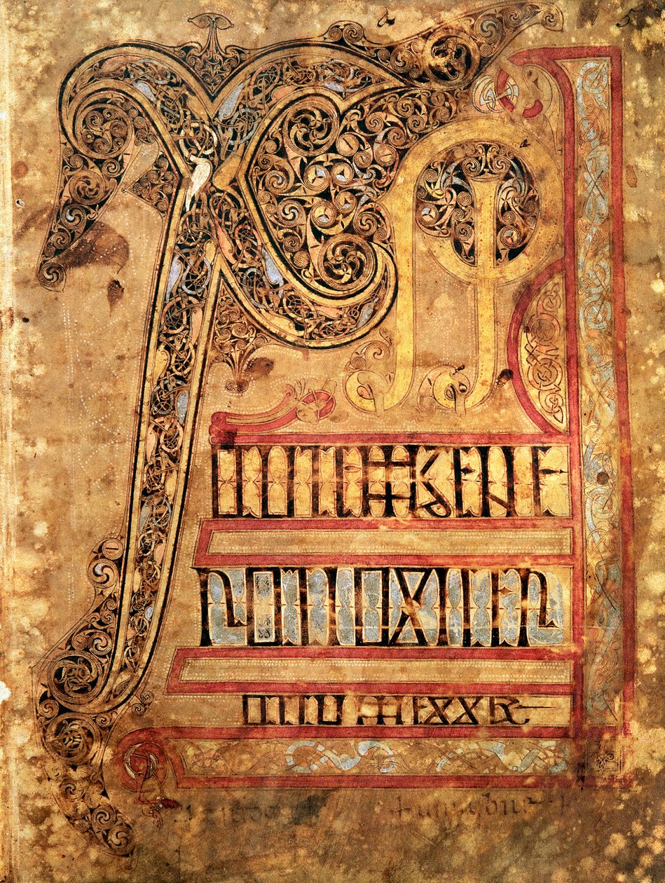 Lichfield Gospels的首页，c.720 作者 英语学校