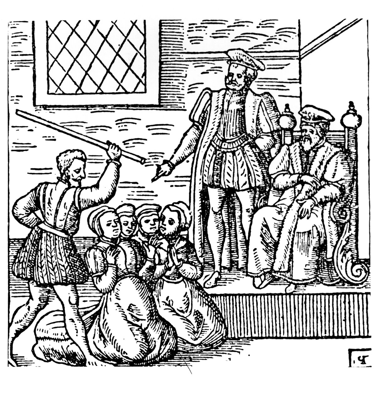 英国的詹姆斯一世（1566-1625）和苏格兰的六世审查北贝里克女巫，来自&39;苏格兰的新人&39;，1591 作者 英语学校
