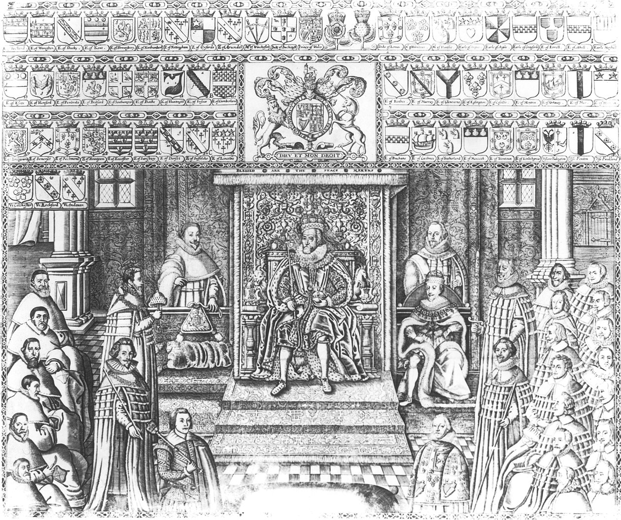 英格兰的詹姆斯一世（1566-1625）在法庭上 作者 英语学校