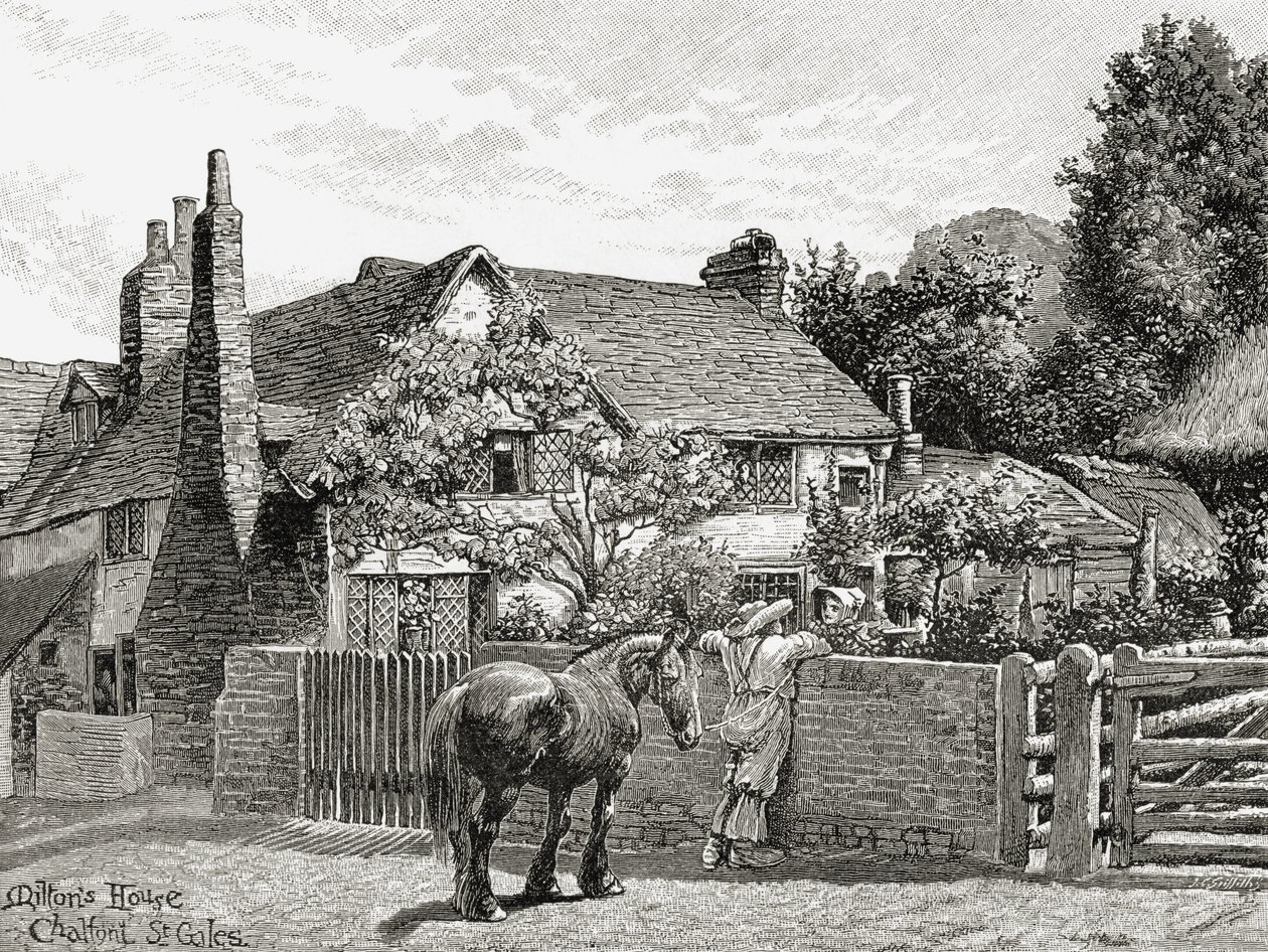 约翰米尔顿的房子，Chalfont St. Giles，来自&39;The English Illustrated Magazine&39;，1891-92 作者 英语学校