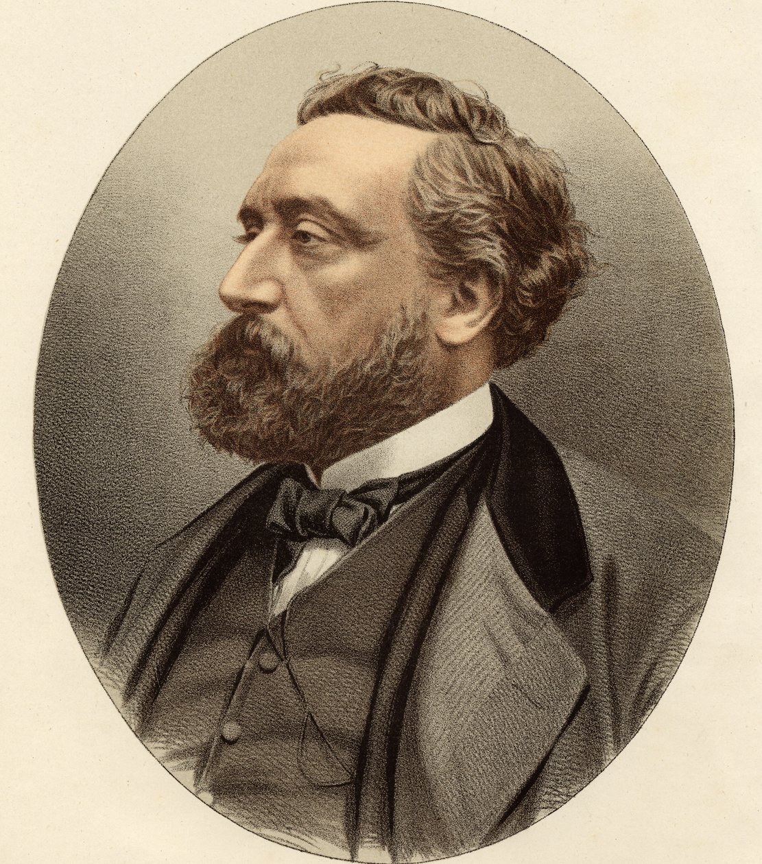Leon Michel Gambetta（1838-82）来自1833年出版的“肖像画廊” 作者 英语学校