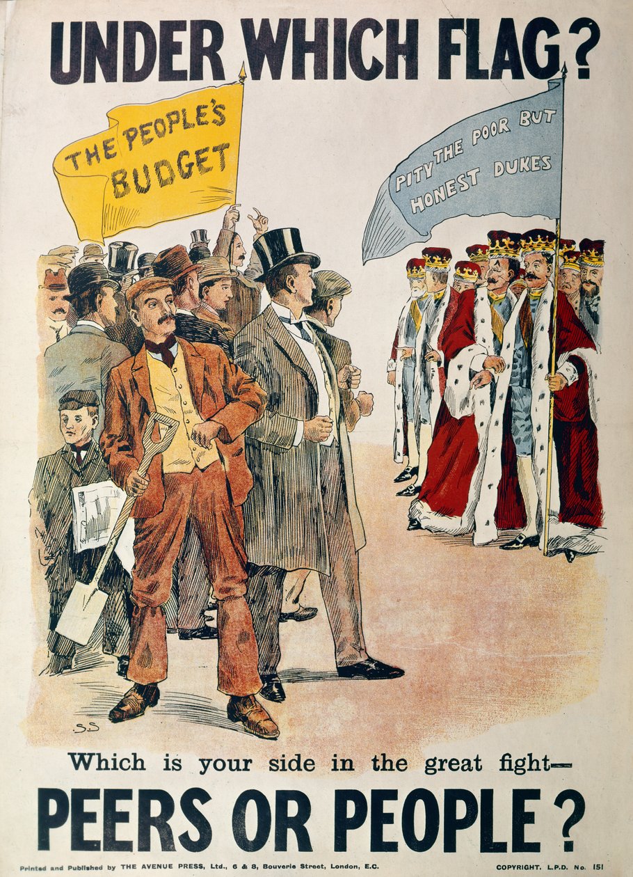 1910年1月英国大选的自由党海报 作者 英语学校