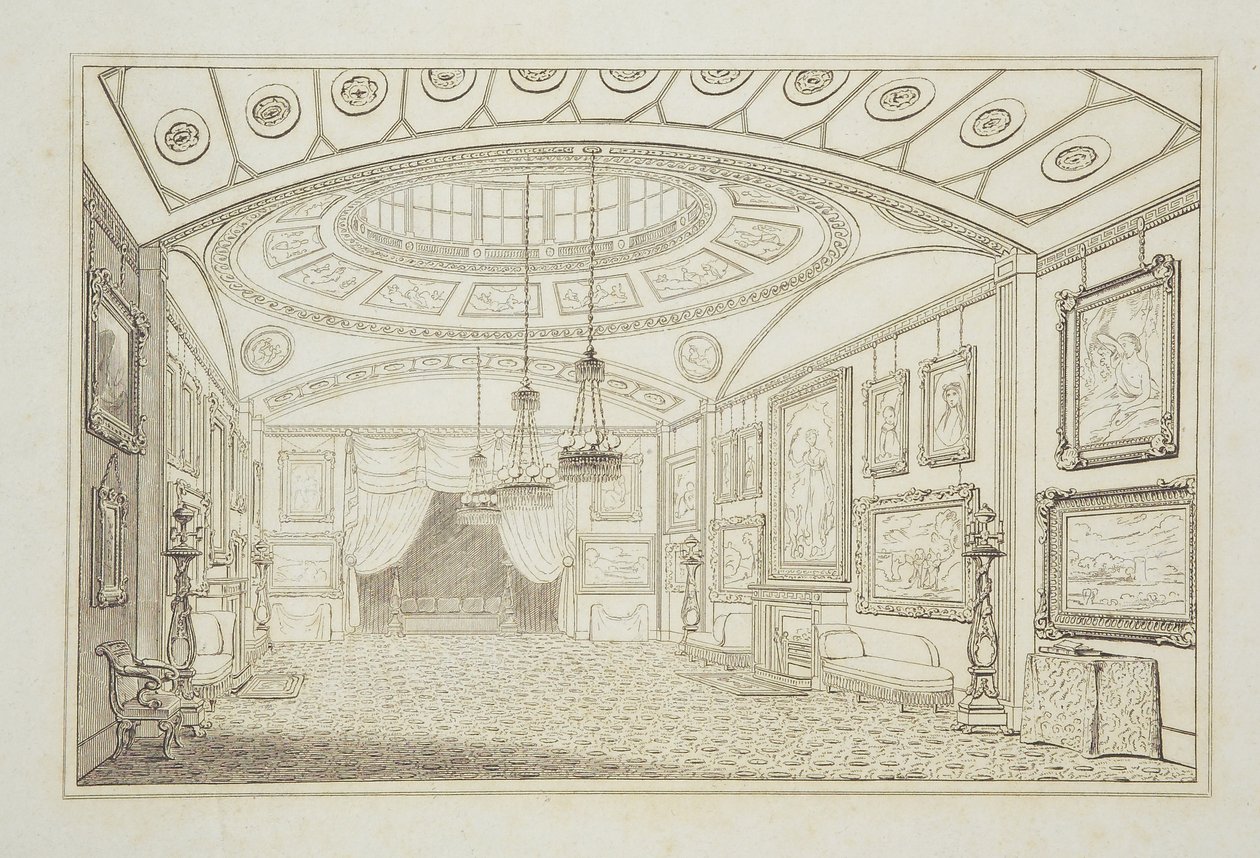 1818年，在Hill Street的De Tableys英国画廊勋爵 作者 英语学校