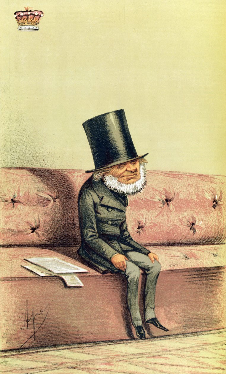 约翰罗素勋爵（1792-1878）卡通于1869年的名利场 作者 英语学校