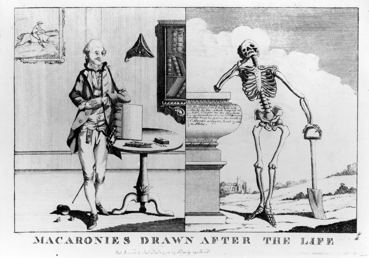 生活后的Macaronies，酒吧。作者：N。Darly，1773年12月 作者 英语学校