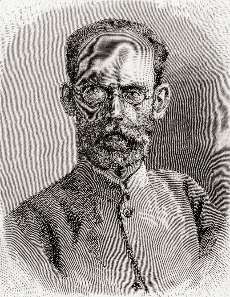 Mehmet Emin Pasha，1890年（木版画） 作者 英语学校