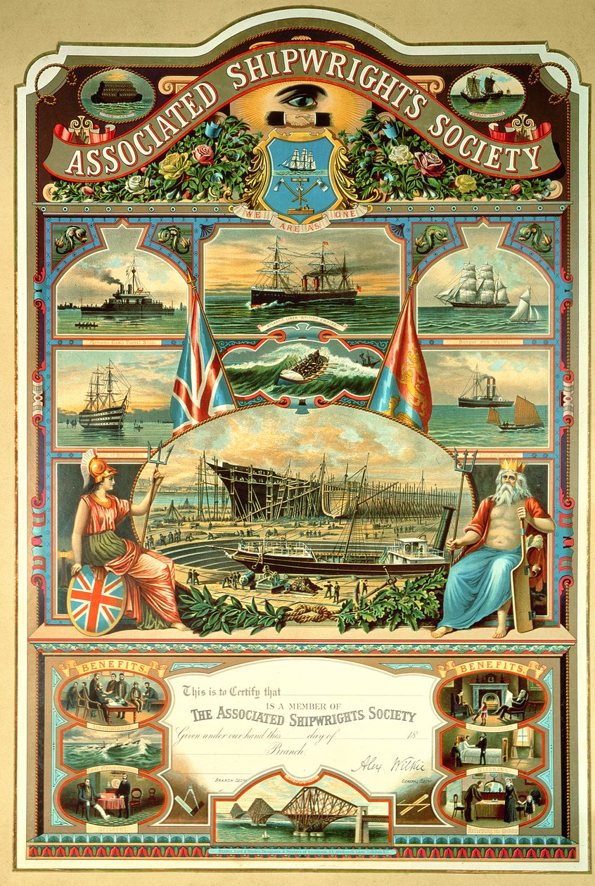 Associated Shipwrights Society的会员证书 作者 英语学校