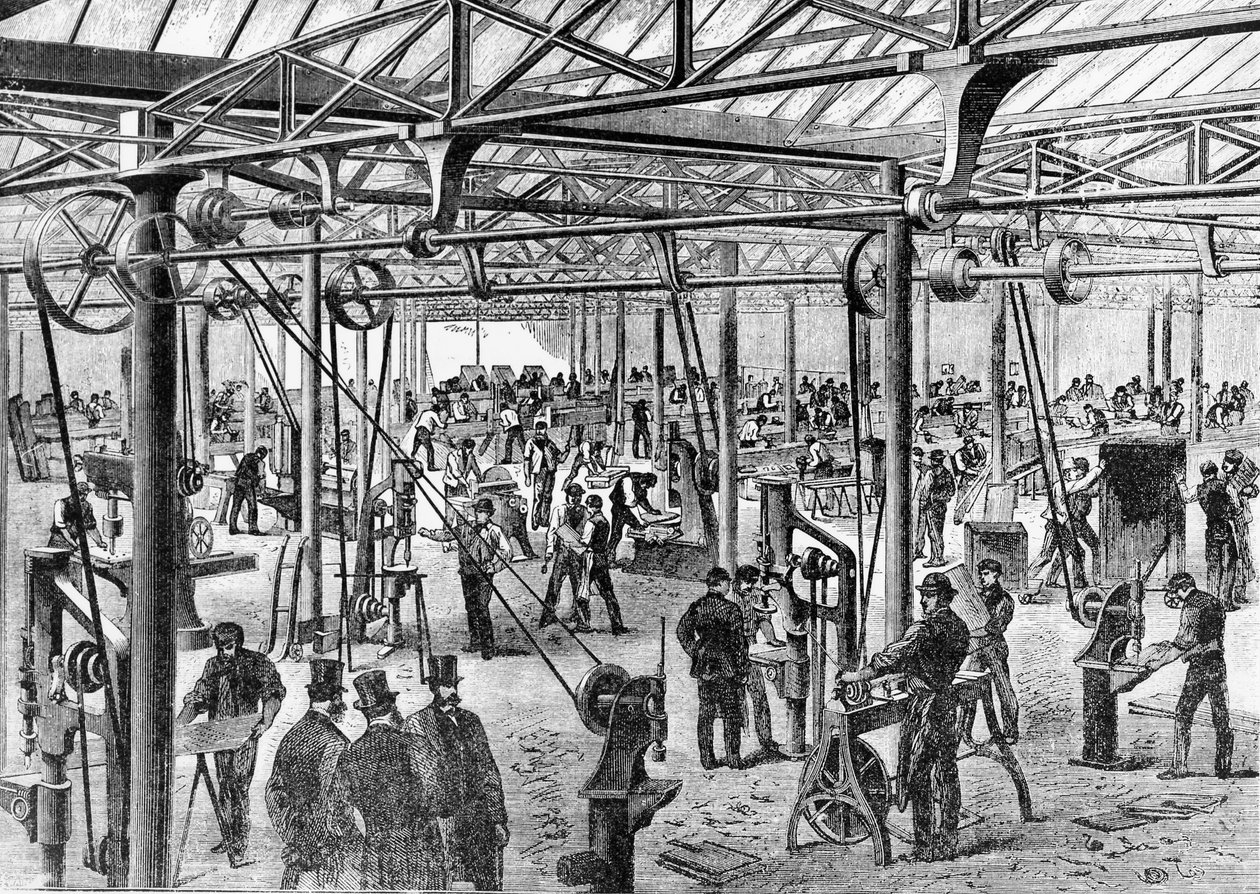 1868年Glengall路上的Chubb und Son工厂 作者 英语学校