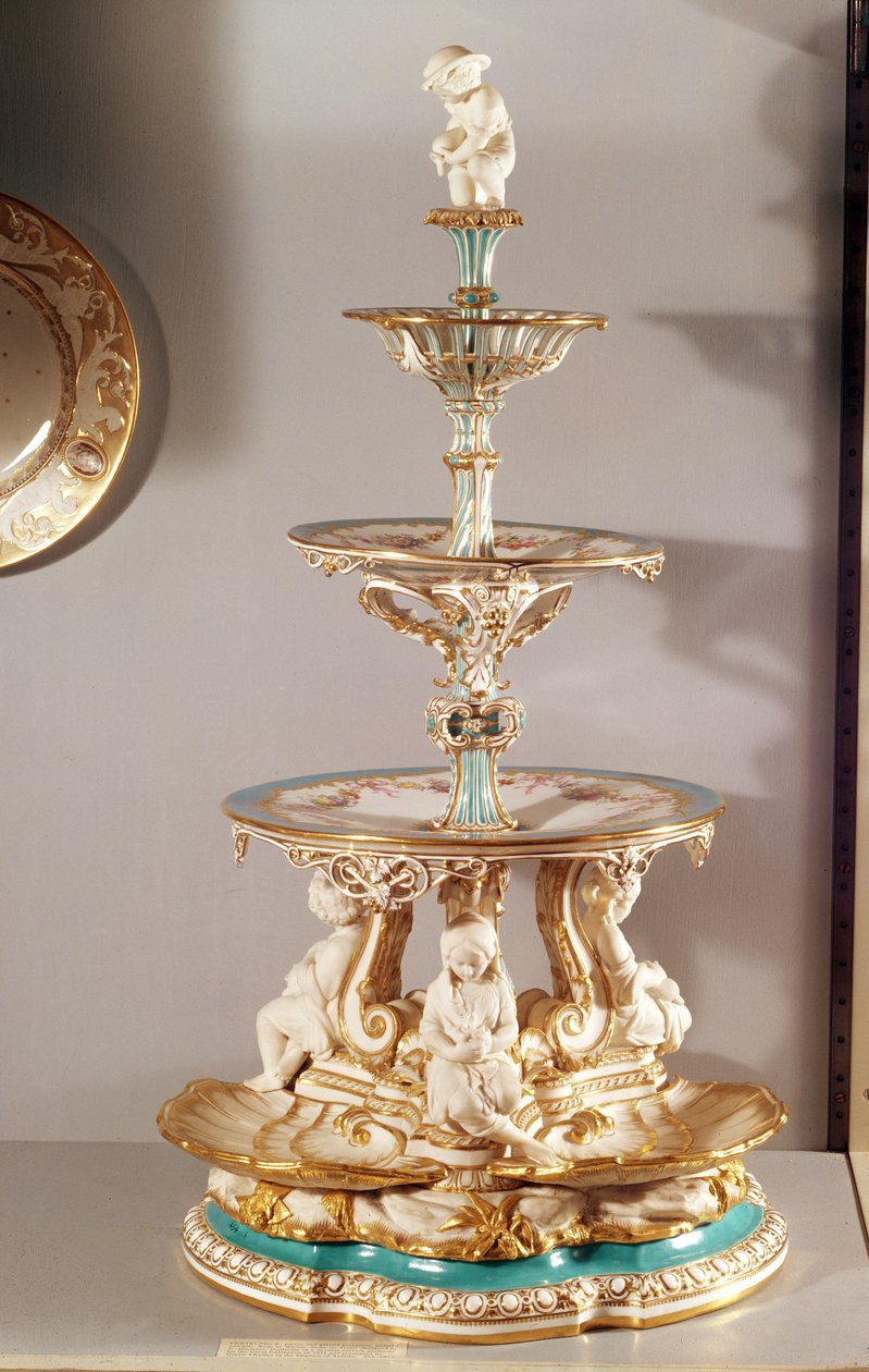 米诺表中心由Jeannot，1851年（陶瓷） 作者 英语学校