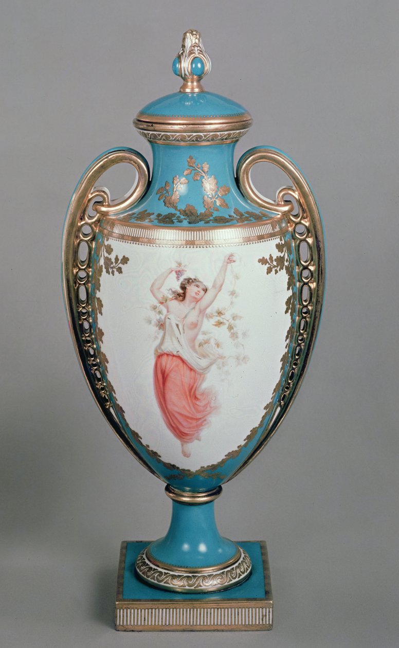 Minton花瓶，1862年（陶瓷） 作者 英语学校