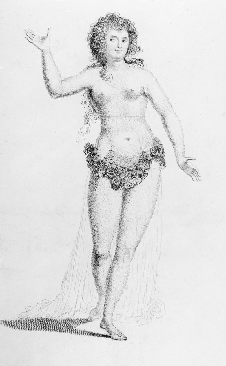 Chudleigh小姐（1720-88）在威尼斯大使化妆舞会上的Iphigenia角色 作者 英语学校
