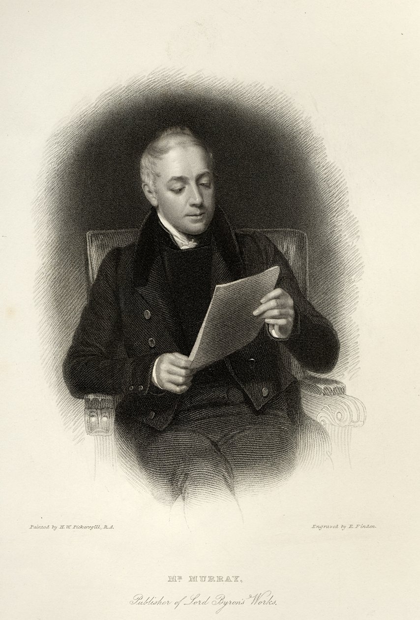 Murray先生，拜伦勋爵作品的出版人，1833年由E. Finden雕刻 作者 英语学校