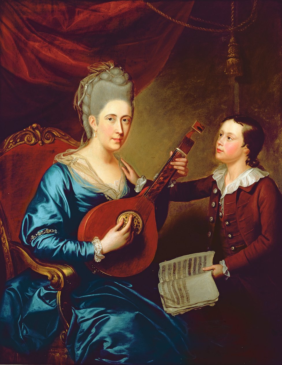 约瑟夫伯德夫人和她的儿子，1760年 作者 英语学校