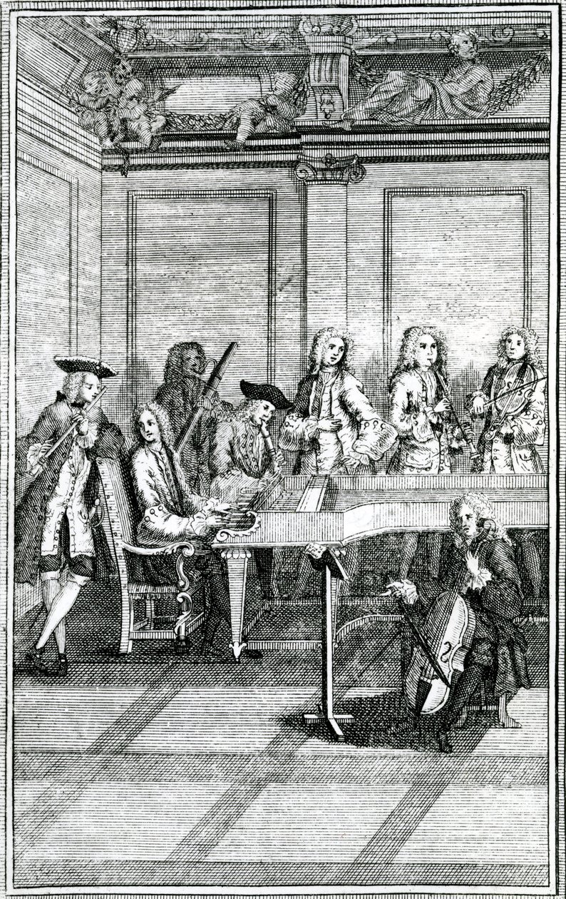音乐家，来自“现代音乐大师”，1731年 作者 英语学校