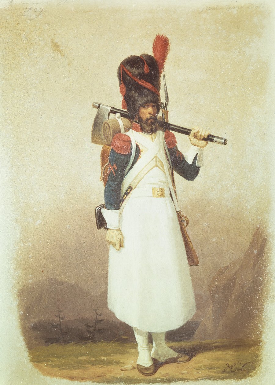 拿破仑士兵，1811年 作者 英语学校