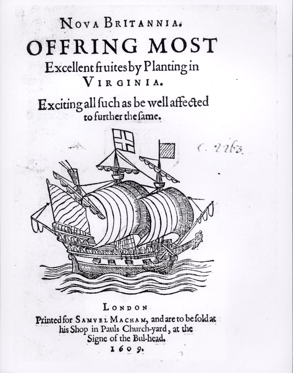 Nova Britannia。 1609年在弗吉尼亚州种植最优质的果实 作者 英语学校