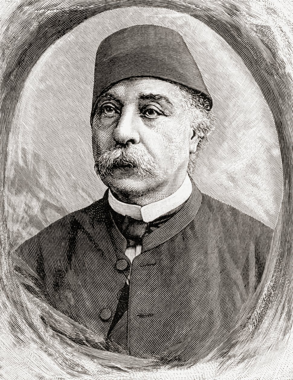 Nubar Pasha，1890年（木版画） 作者 英语学校
