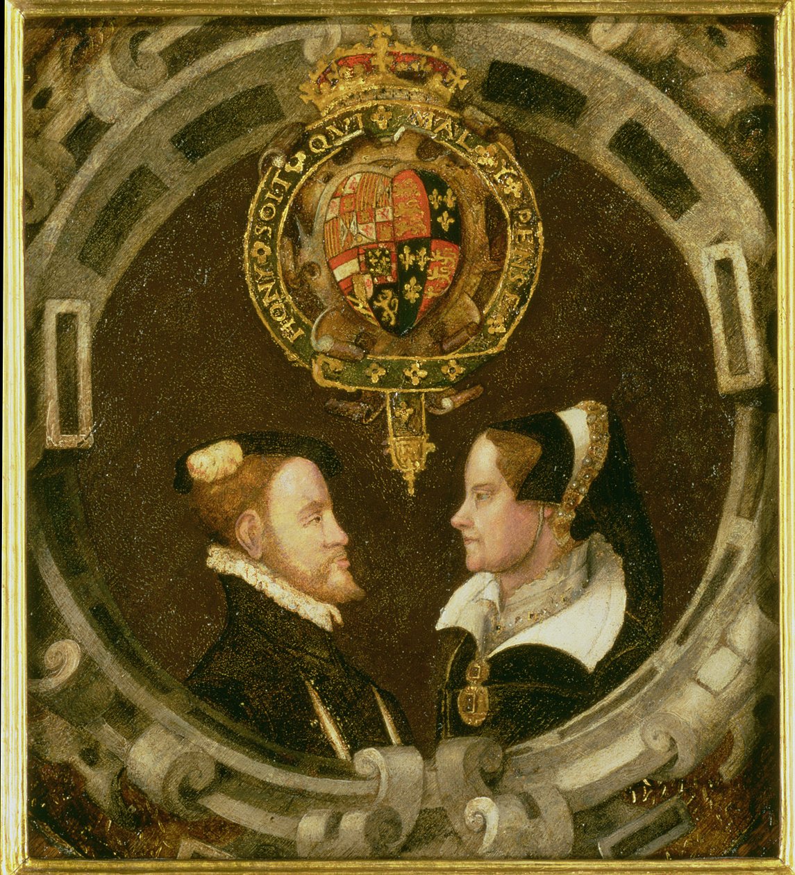 菲利普和玛丽一世（1519-58），c.1555 作者 英语学校