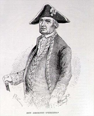 Osroso的Marques of Ambrosio OHiggins的肖像（约1720-1801） 作者 英语学校
