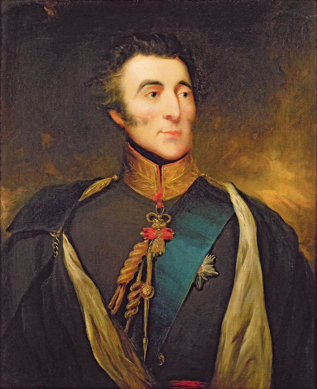惠灵顿第一公爵亚瑟·韦尔斯利的肖像（1769-1852） 作者 英语学校