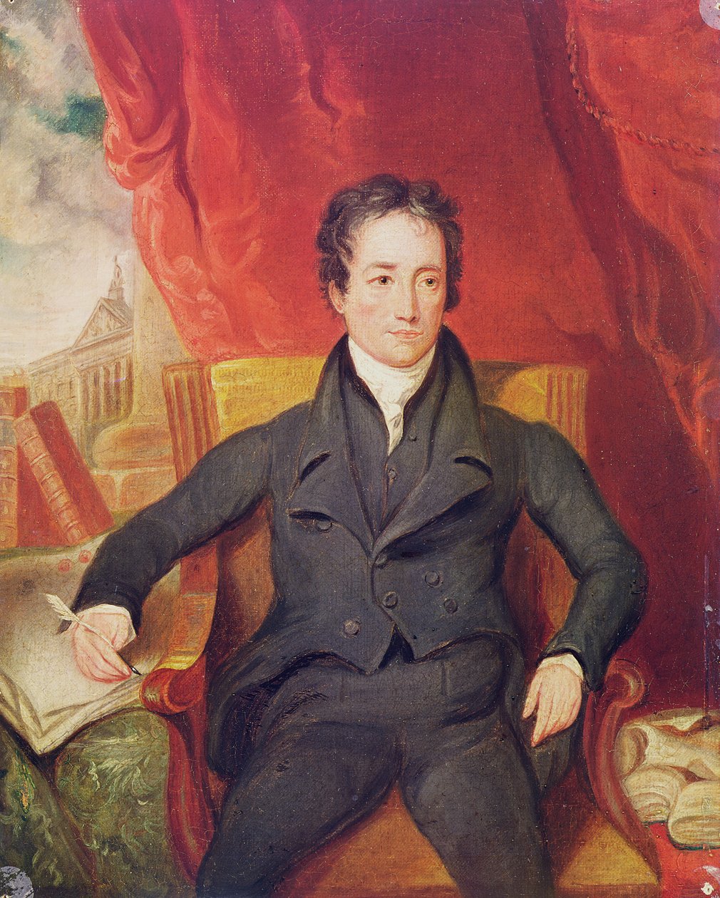 查尔斯·兰姆（1775-1834）1826年的肖像 作者 英语学校